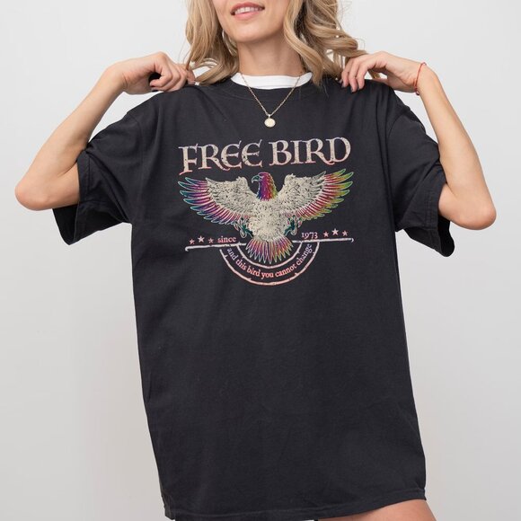 Free Bird Tee | Retro Rock Band T-Shirt | Vintage Music Shirt - Picture 1 of 1